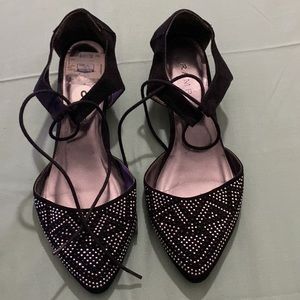 Rampage Flats with ankle straps and studded front